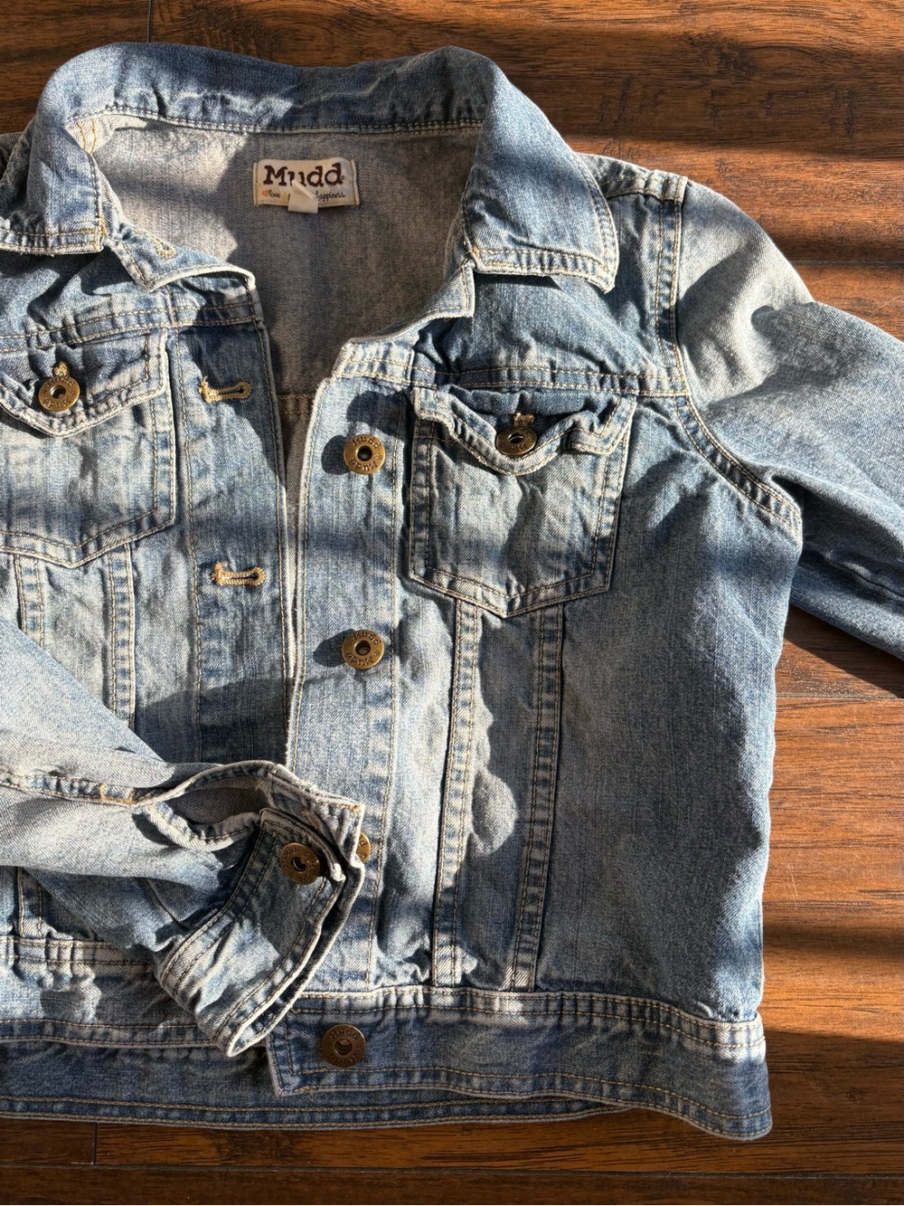 Y2K Mudd Light Wash Denim Jacket Girls M 10/12